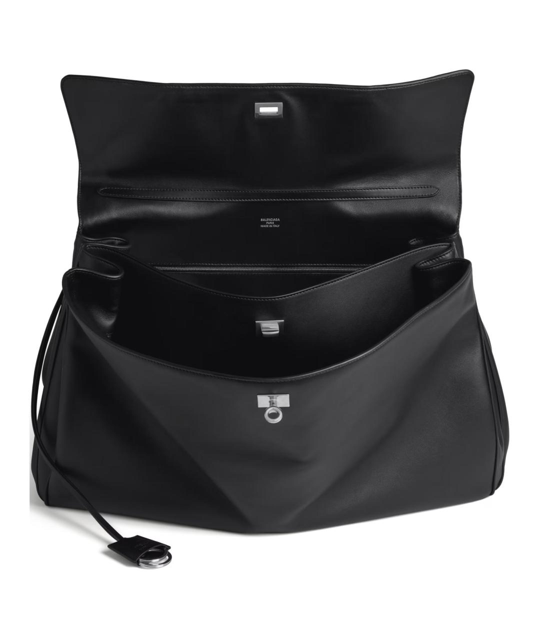 BALENCIAGA Черная кожаная сумка на плечо, фото 6