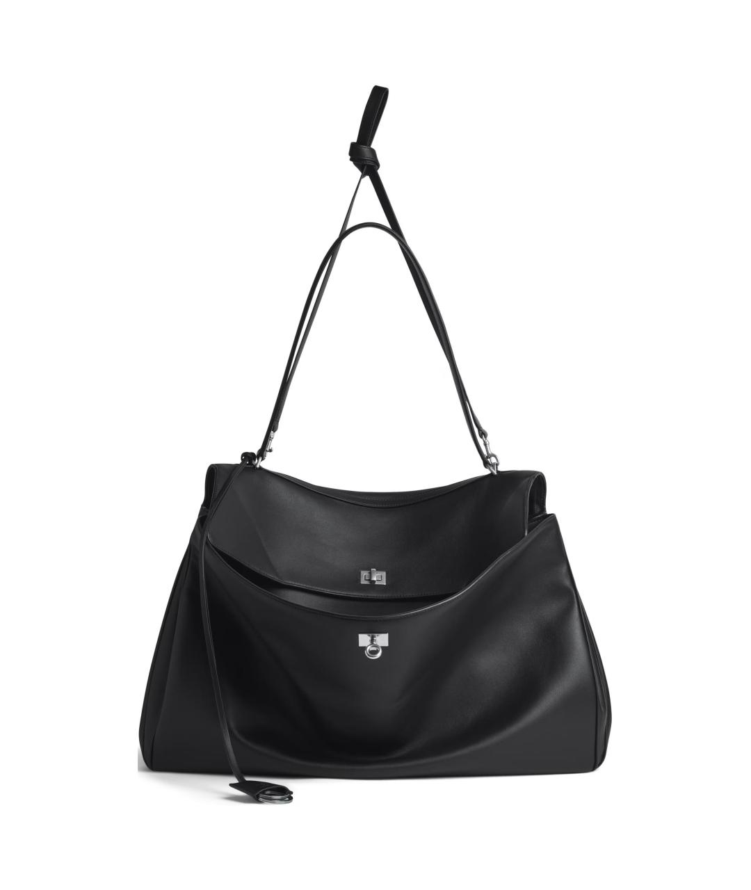 BALENCIAGA Черная кожаная сумка на плечо, фото 2