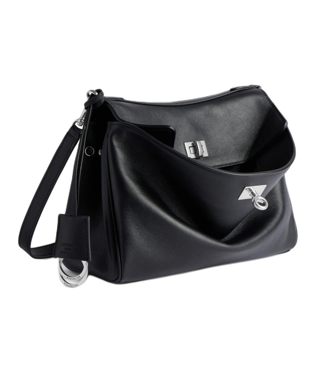 BALENCIAGA Черная кожаная сумка на плечо, фото 3