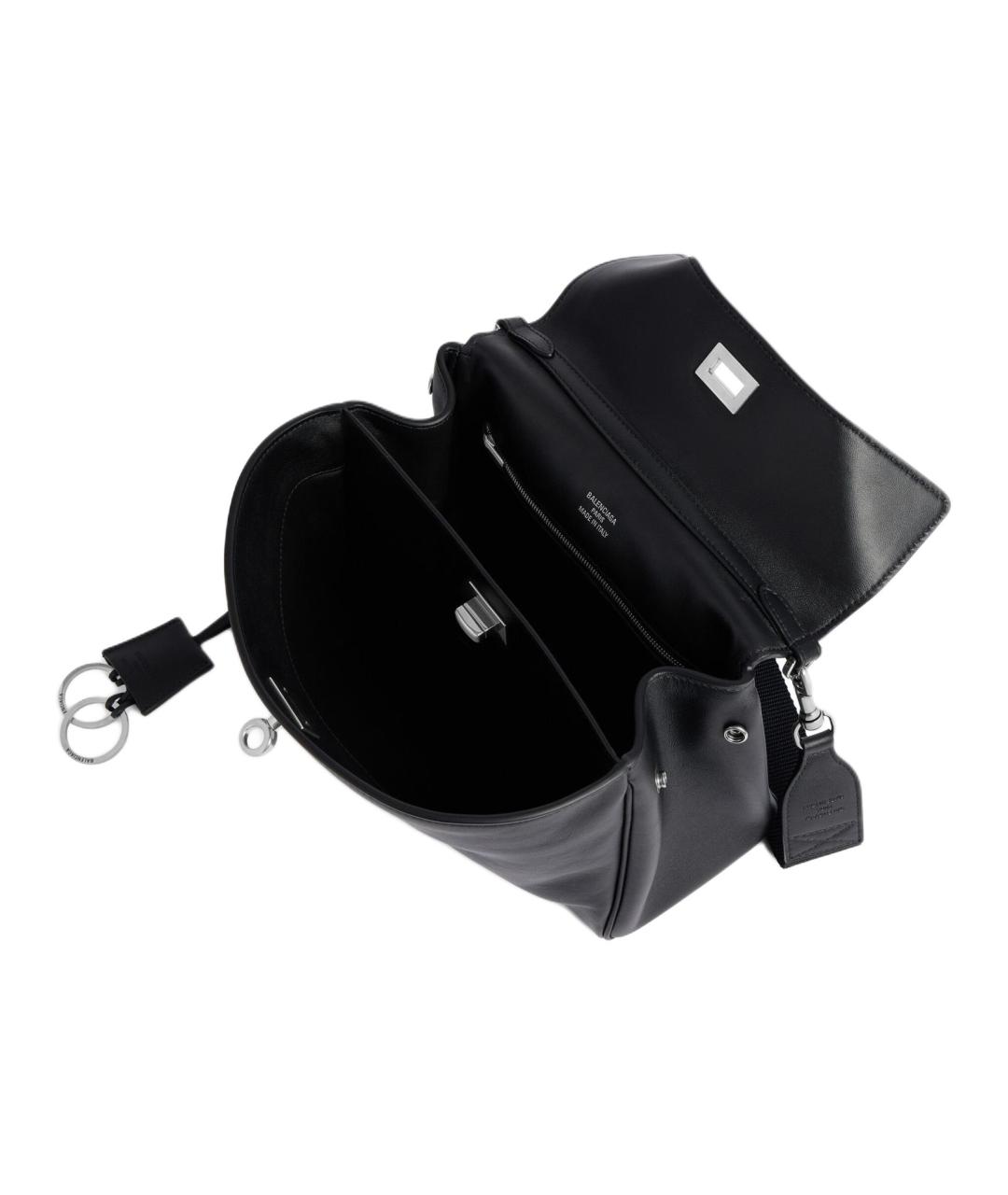 BALENCIAGA Черная кожаная сумка на плечо, фото 5