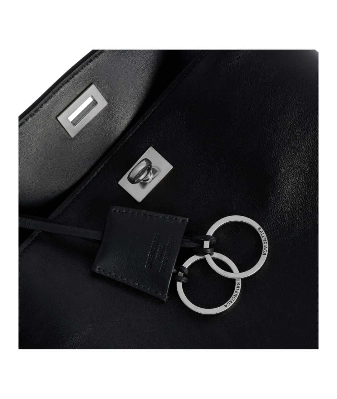 BALENCIAGA Черная кожаная сумка на плечо, фото 6