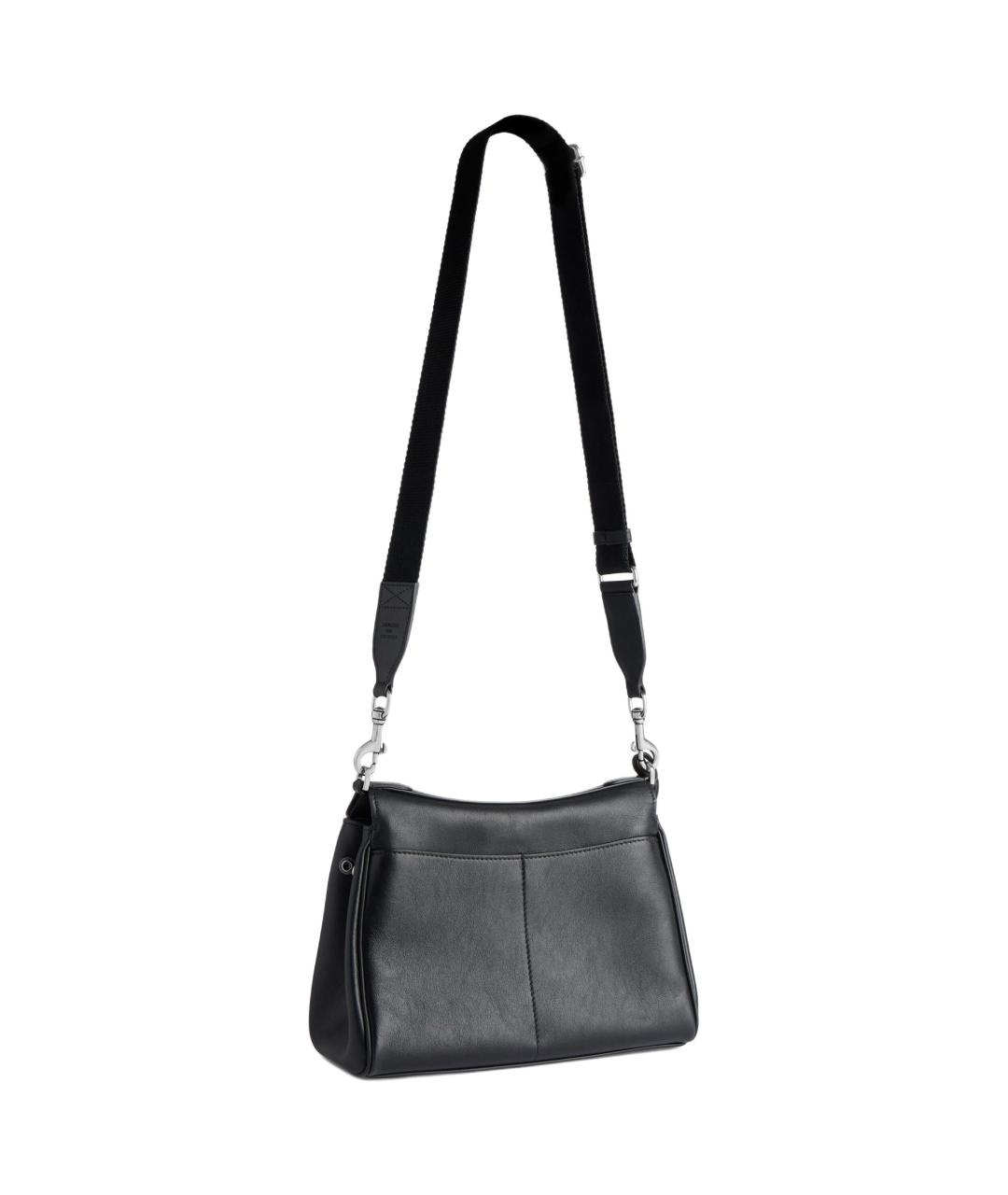 BALENCIAGA Черная кожаная сумка на плечо, фото 4