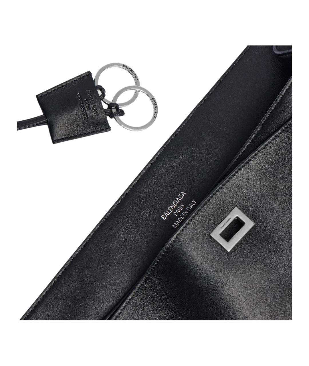 BALENCIAGA Черная кожаная сумка на плечо, фото 5
