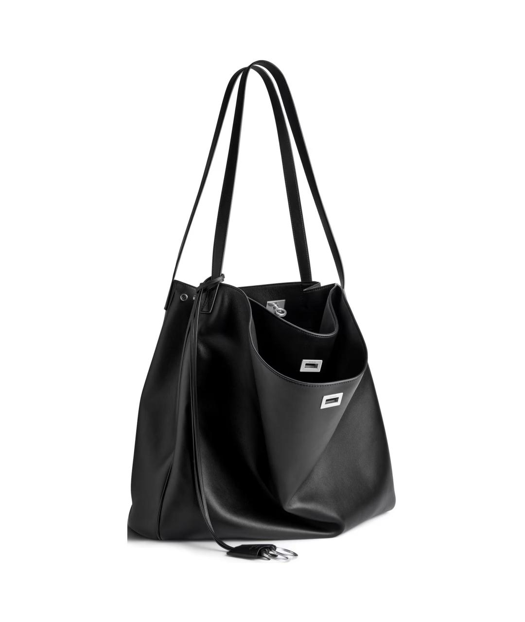 BALENCIAGA Черная кожаная сумка на плечо, фото 2