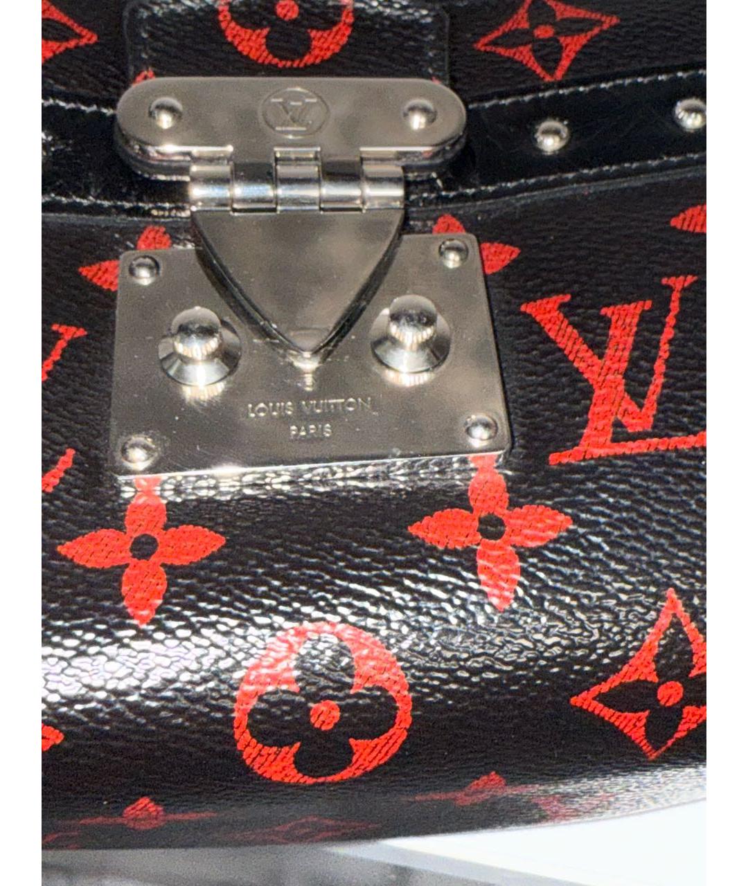 LOUIS VUITTON Черная кожаная сумка через плечо, фото 7