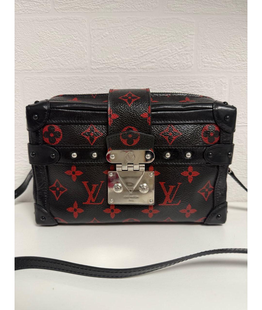 LOUIS VUITTON Черная кожаная сумка через плечо, фото 3