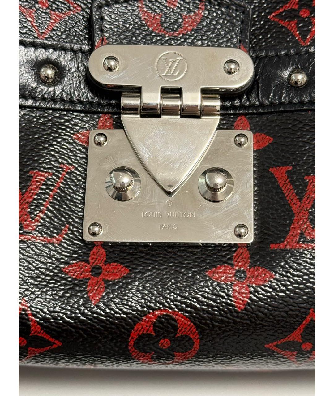 LOUIS VUITTON Черная кожаная сумка через плечо, фото 8