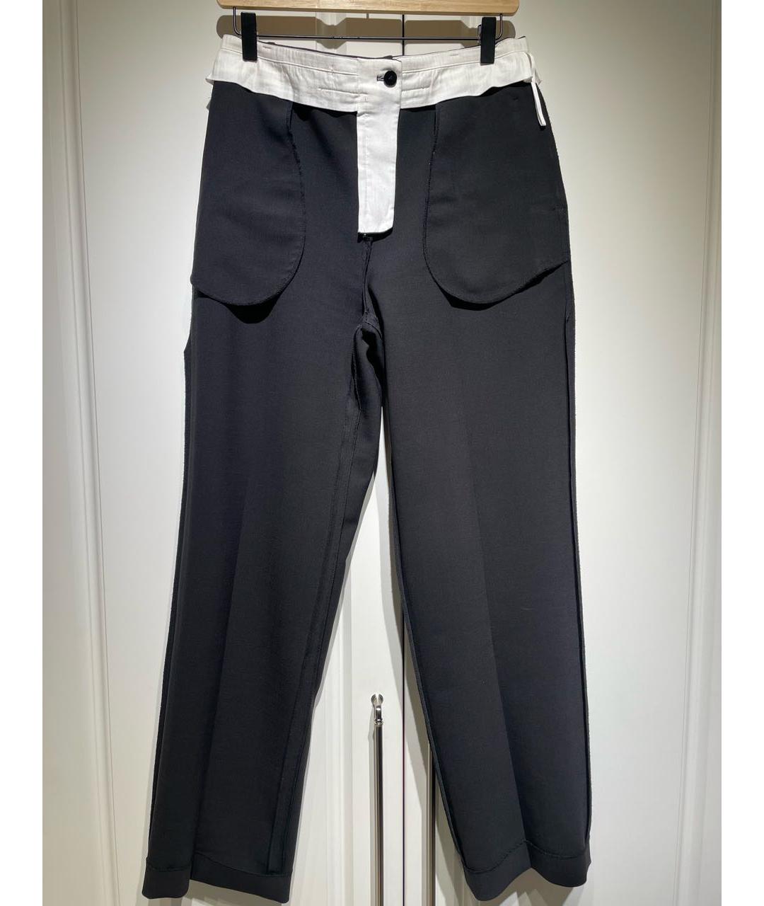 12 STOREEZ Черные полиэстеровые прямые брюки, фото 4