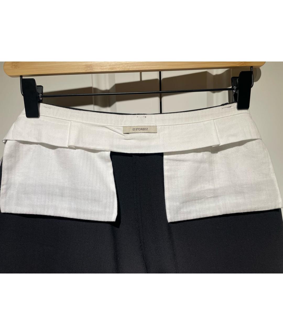 12 STOREEZ Черные полиэстеровые прямые брюки, фото 3