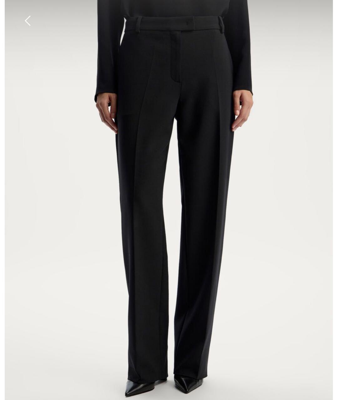 12 STOREEZ Черные полиэстеровые прямые брюки, фото 7