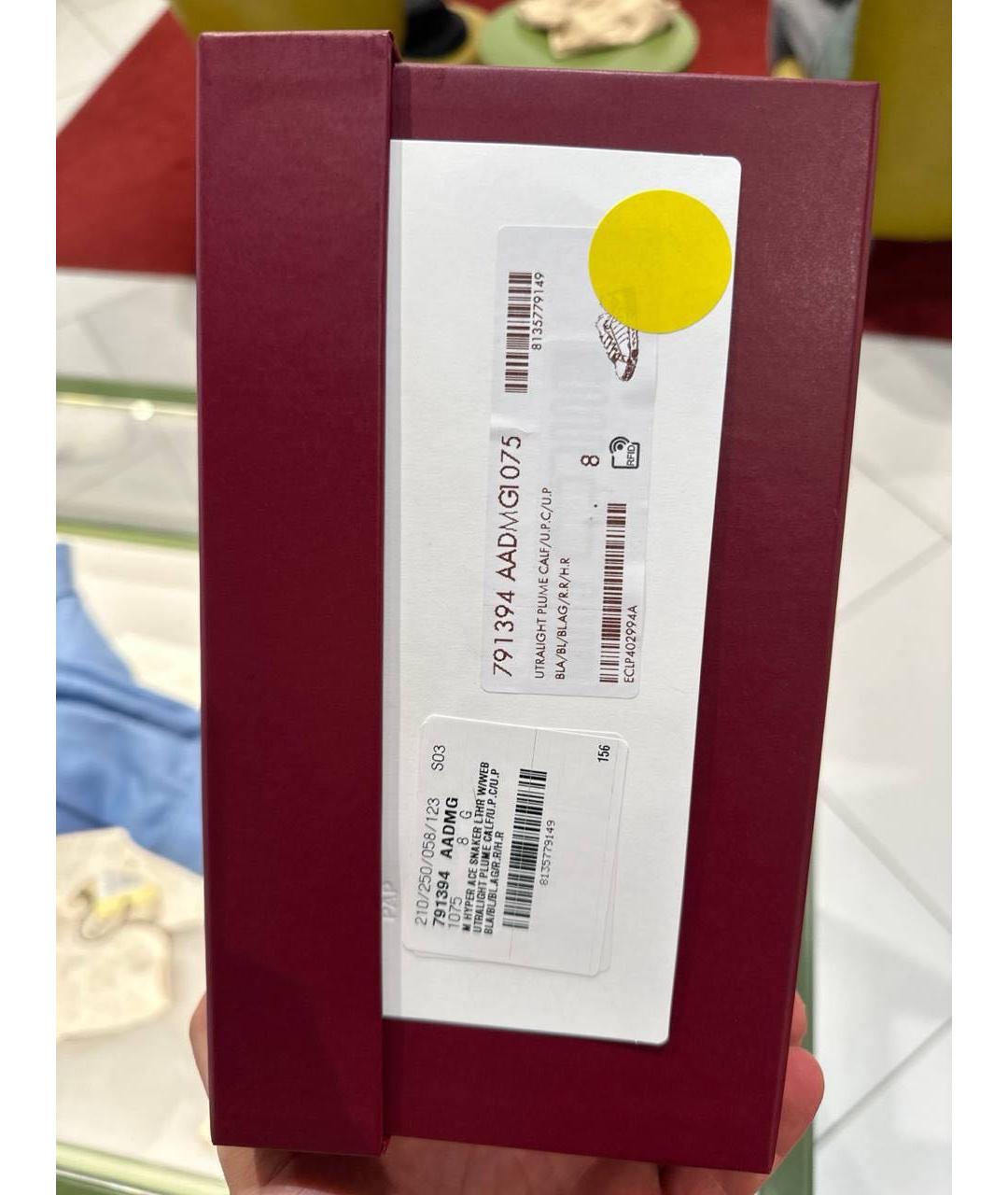 GUCCI Черные кожаные низкие кроссовки / кеды, фото 6