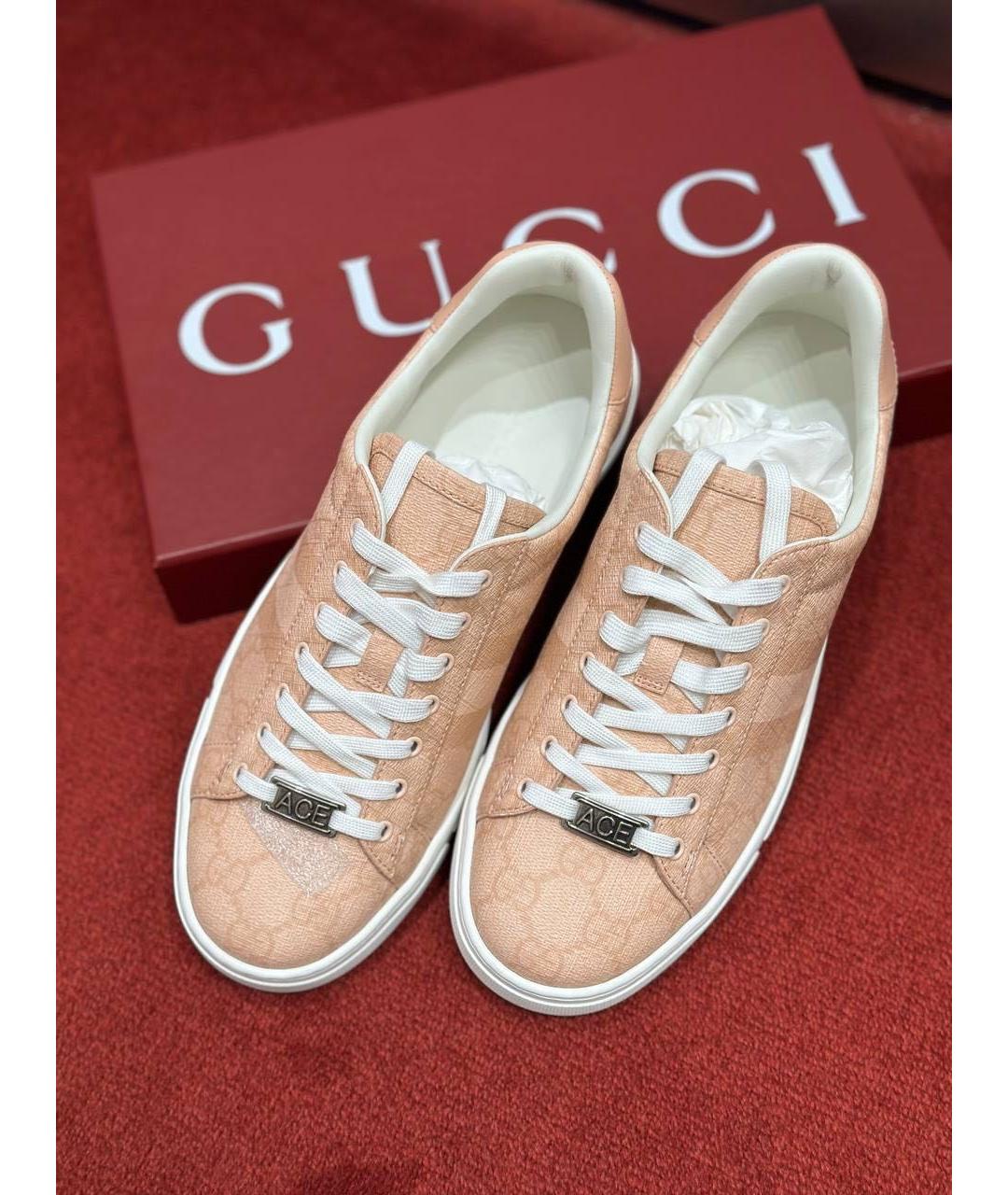 GUCCI Коралловые кеды, фото 2