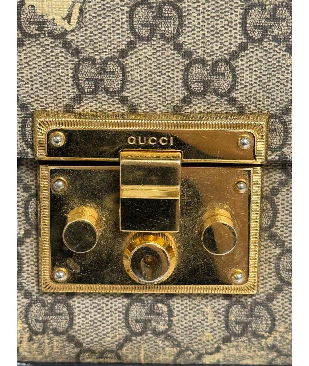 GUCCI Бежевая кожаная сумка через плечо, фото 4