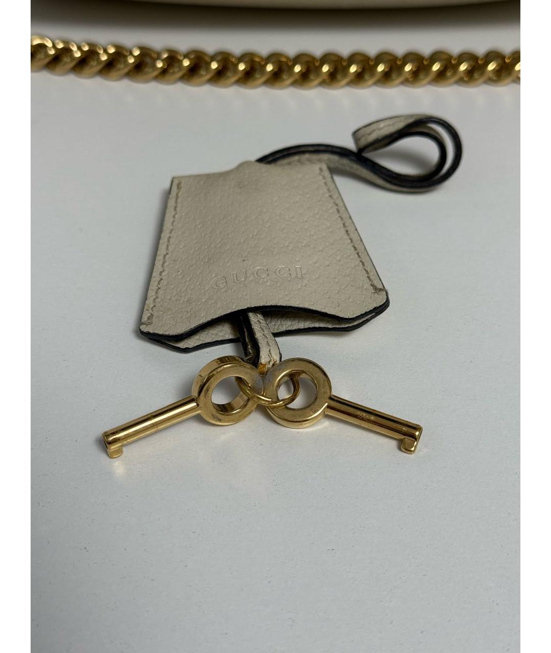 GUCCI Бежевая кожаная сумка через плечо, фото 3