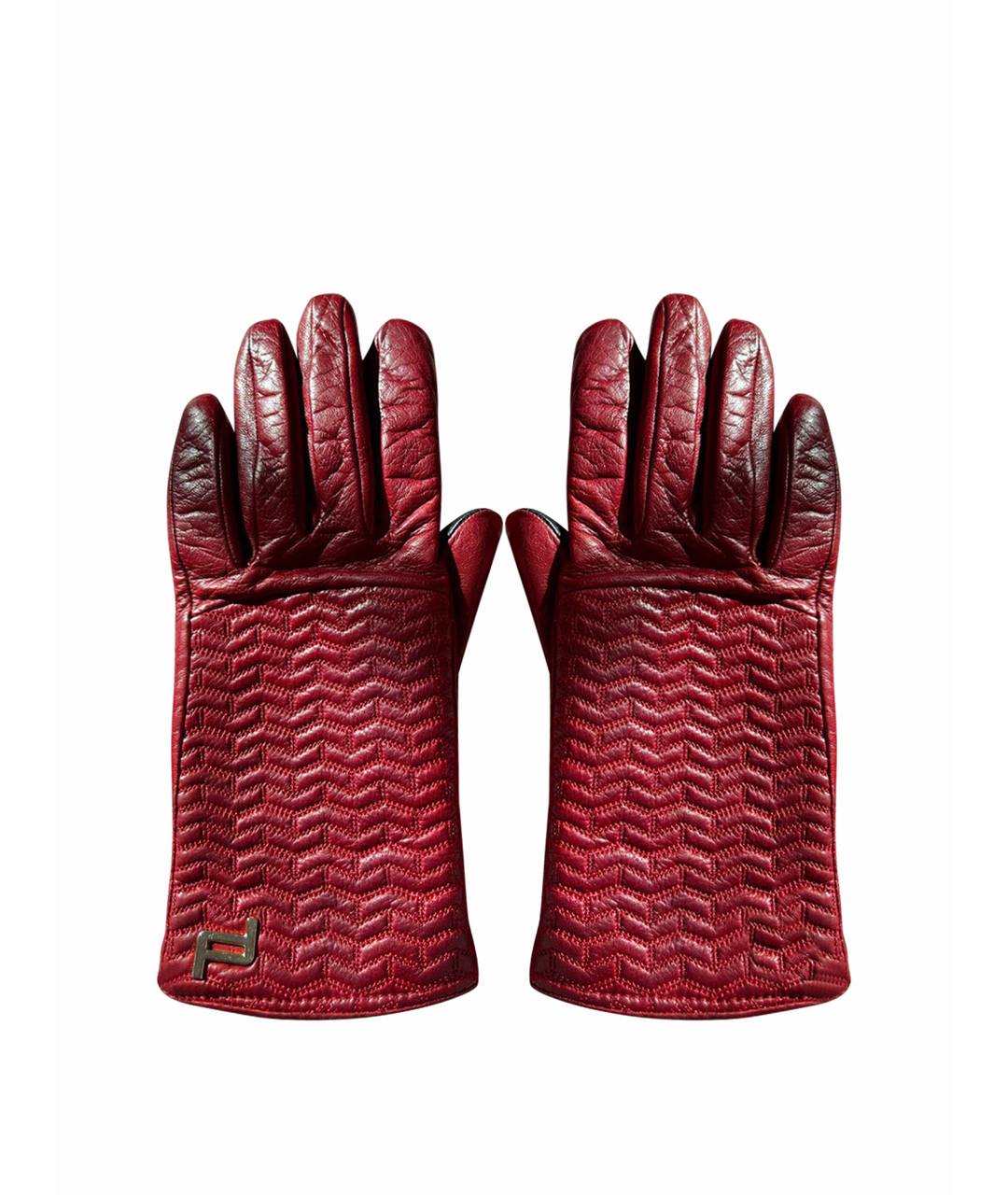 PORSCHE DESIGN Красные кожаные перчатки, фото 1