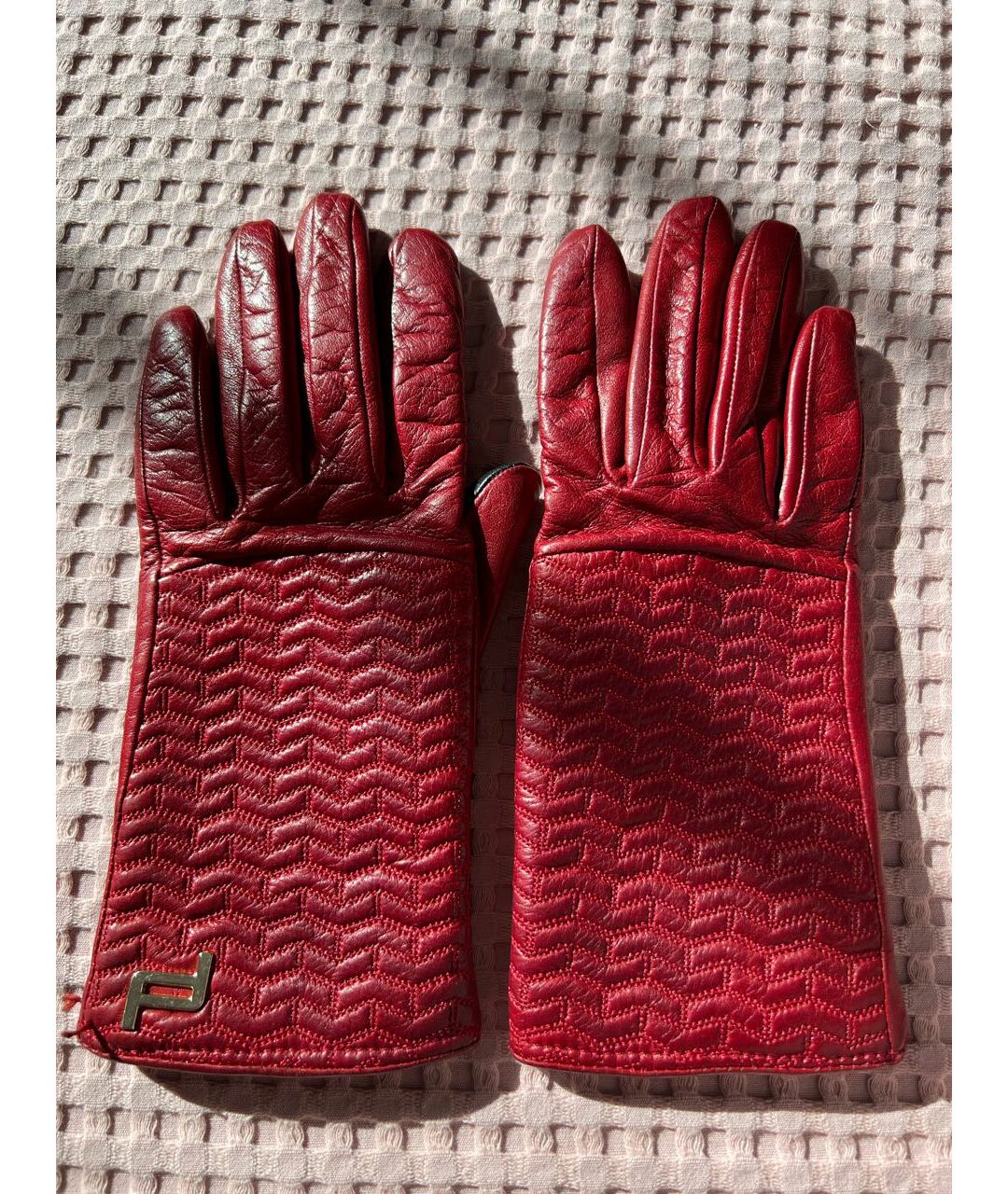 PORSCHE DESIGN Красные кожаные перчатки, фото 5