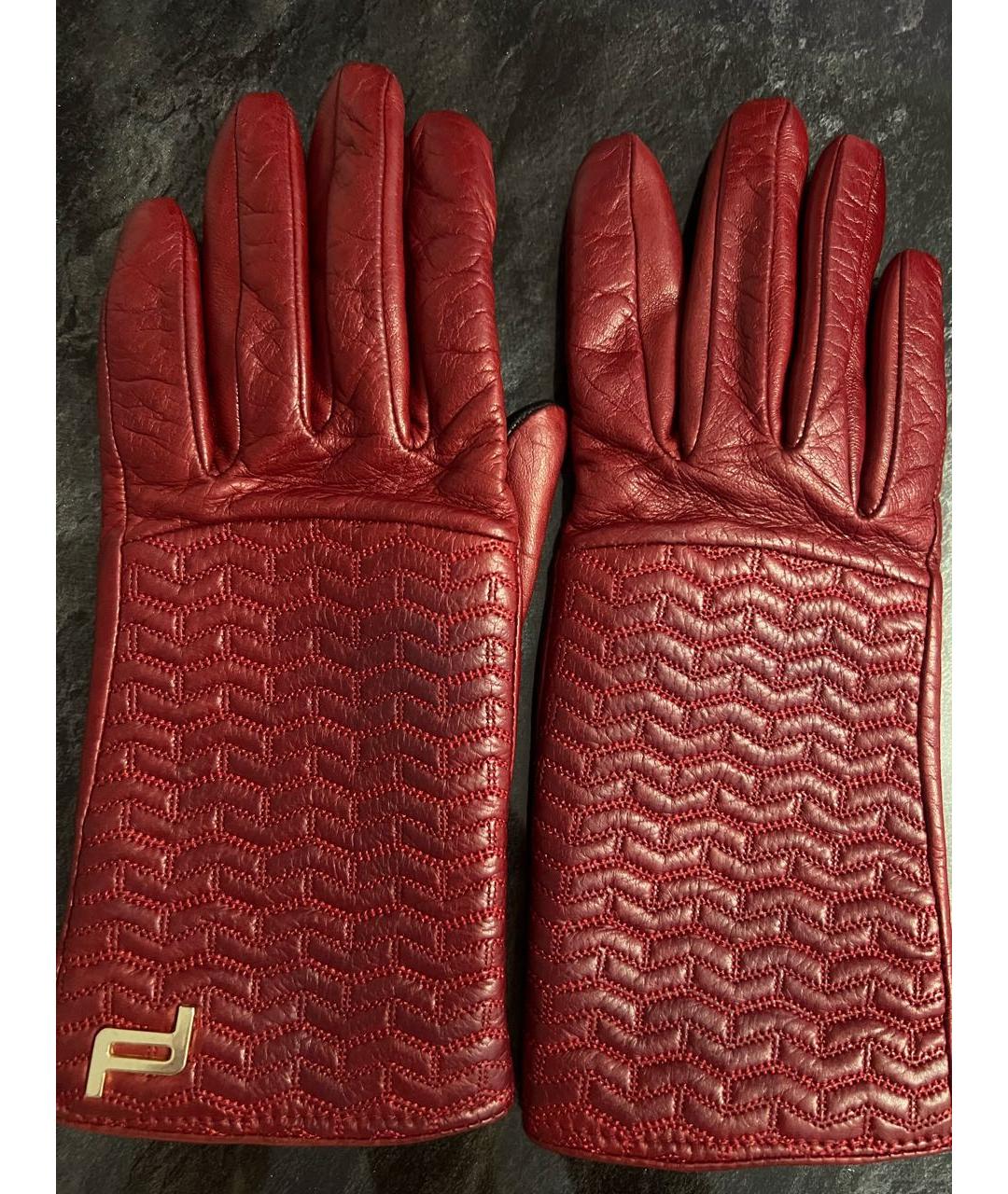 PORSCHE DESIGN Красные кожаные перчатки, фото 6