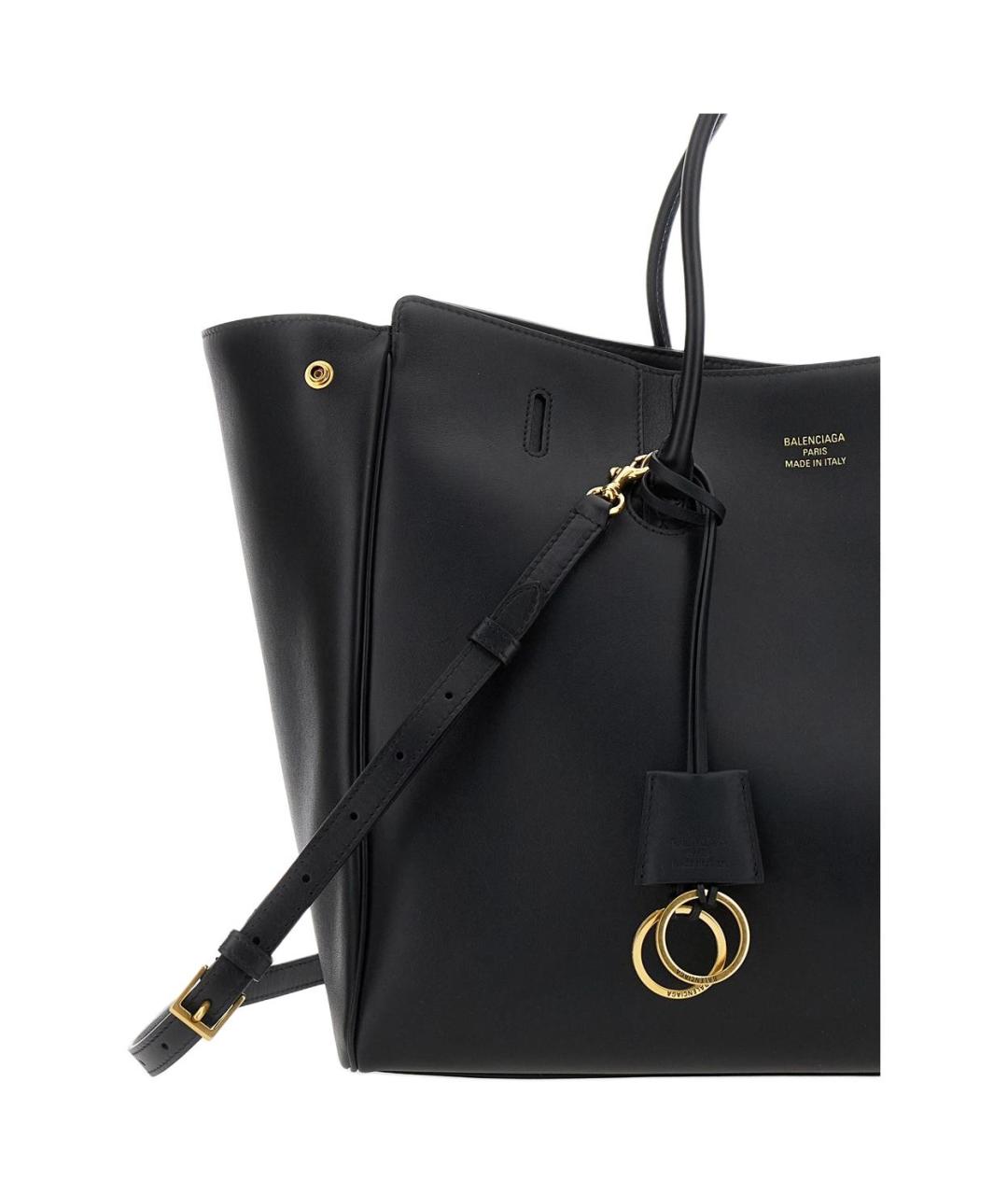 BALENCIAGA Черная кожаная сумка через плечо, фото 5