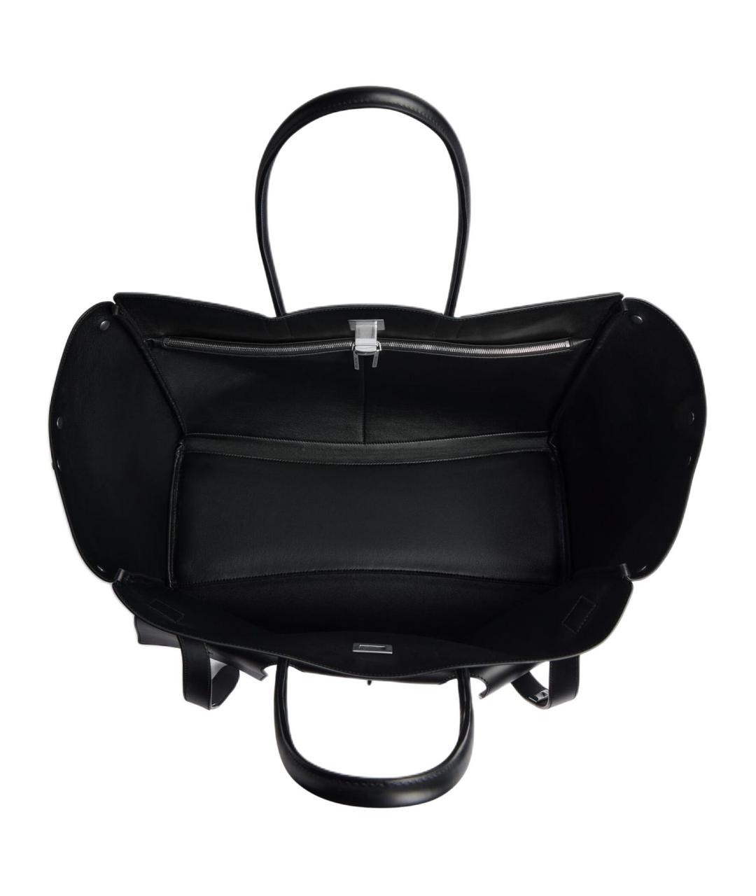 BALENCIAGA Черная кожаная сумка через плечо, фото 4