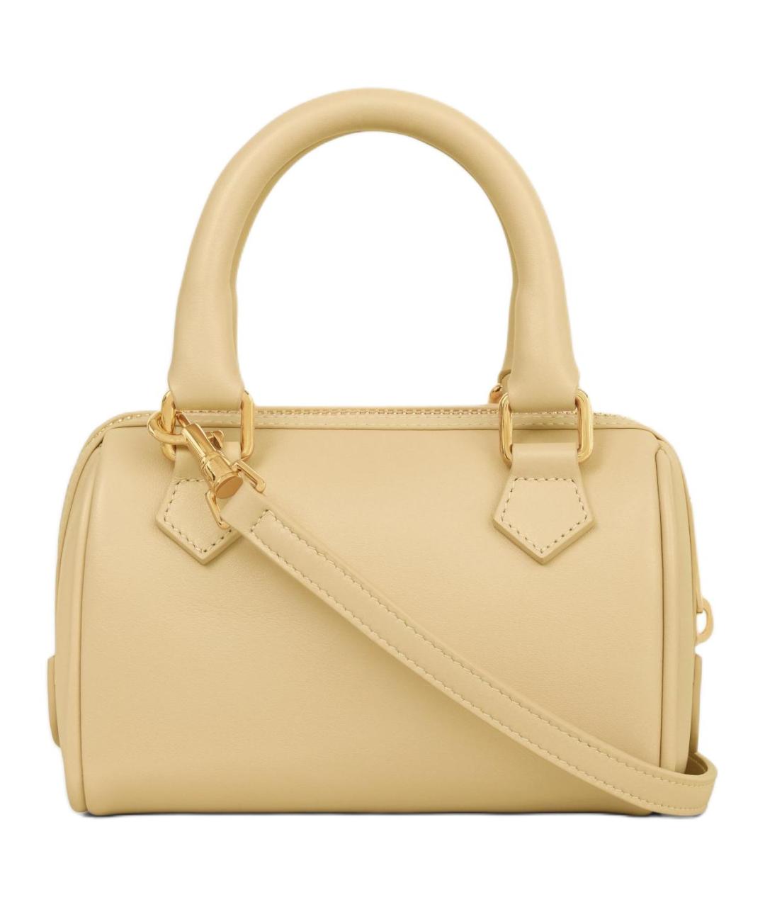 CELINE Желтая кожаная сумка через плечо, фото 4