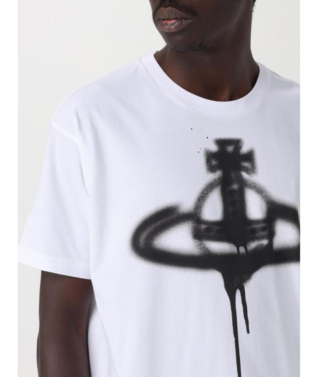 VIVIENNE WESTWOOD Белая хлопковая футболка, фото 4