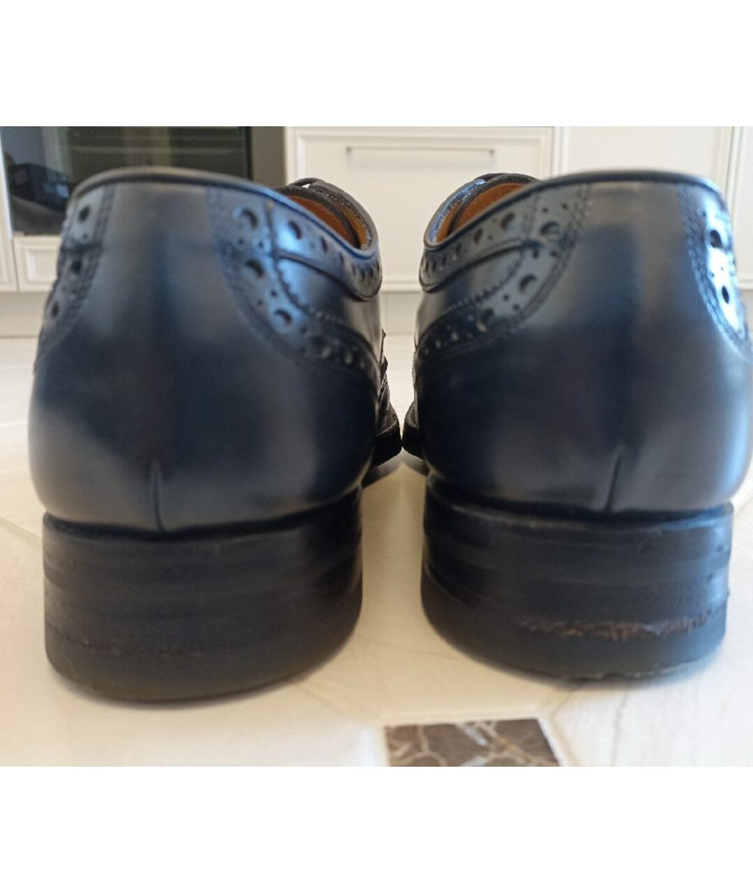 FABI Темно-синие кожаные туфли, фото 3