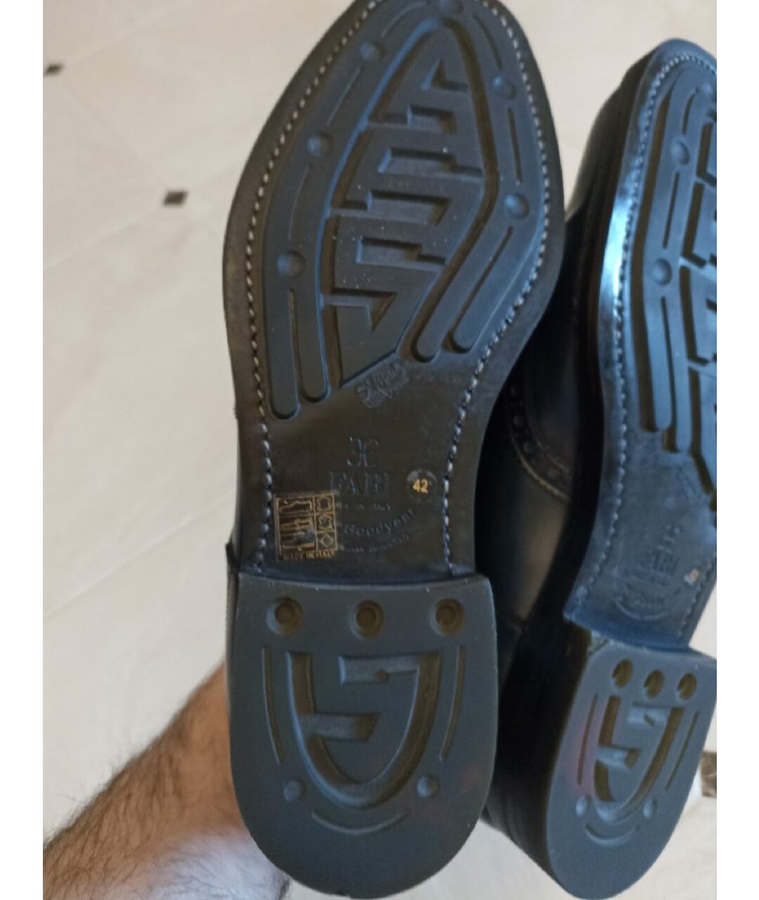 FABI Темно-синие кожаные туфли, фото 4