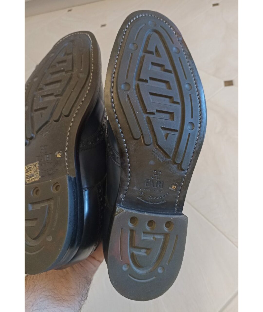 FABI Темно-синие кожаные туфли, фото 5