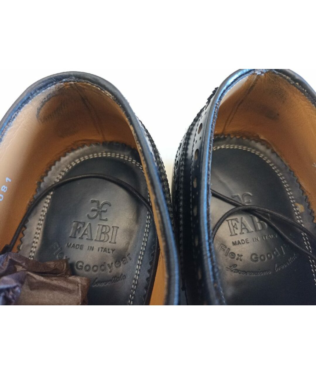 FABI Темно-синие кожаные туфли, фото 6