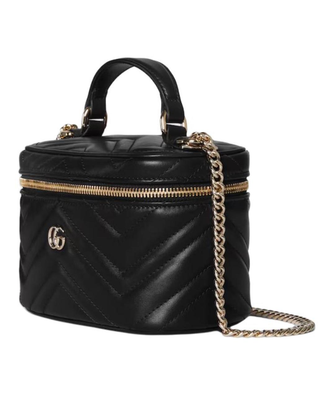 GUCCI Черная кожаная косметичка, фото 2