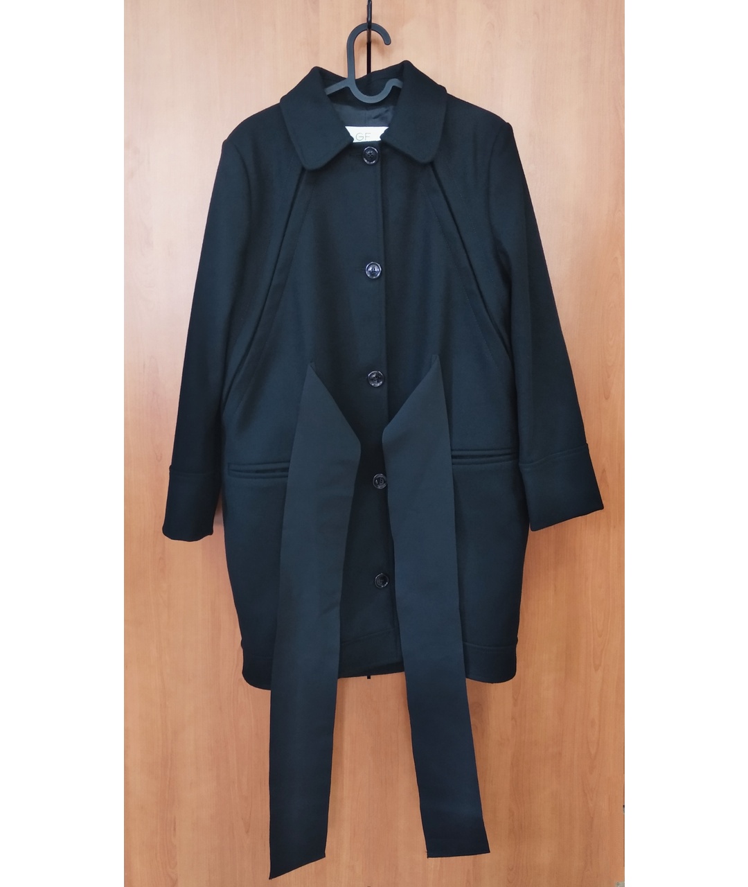 GIANFRANCO FERRE Черное шерстяное пальто, фото 9