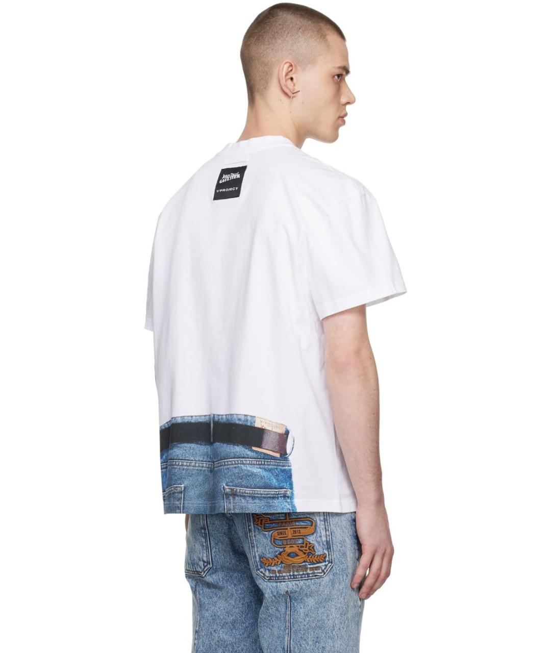 JEAN PAUL GAULTIER Белая хлопковая футболка, фото 5