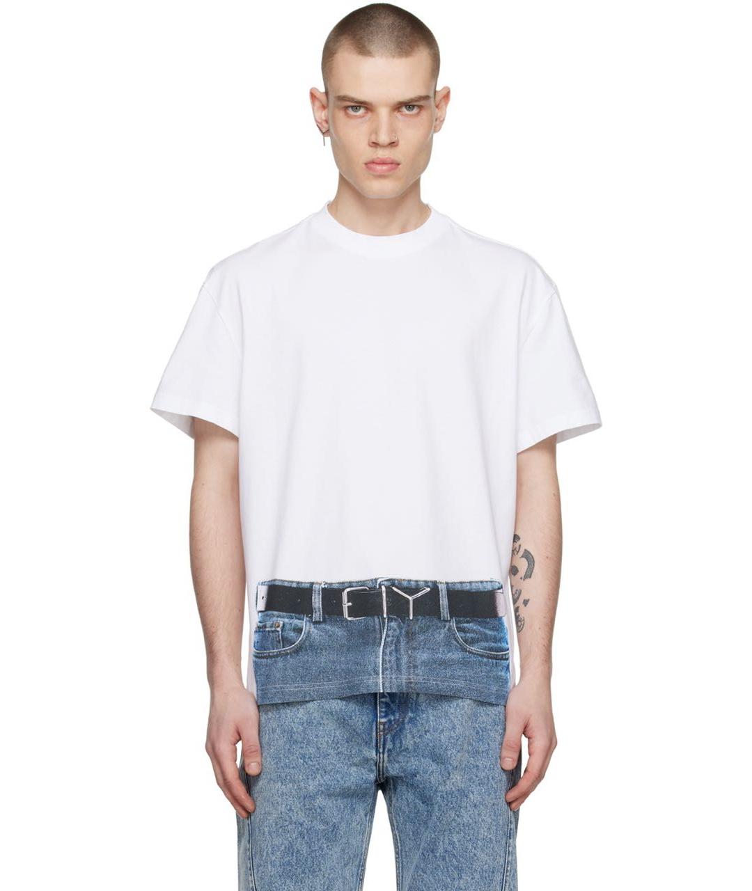 JEAN PAUL GAULTIER Белая хлопковая футболка, фото 2
