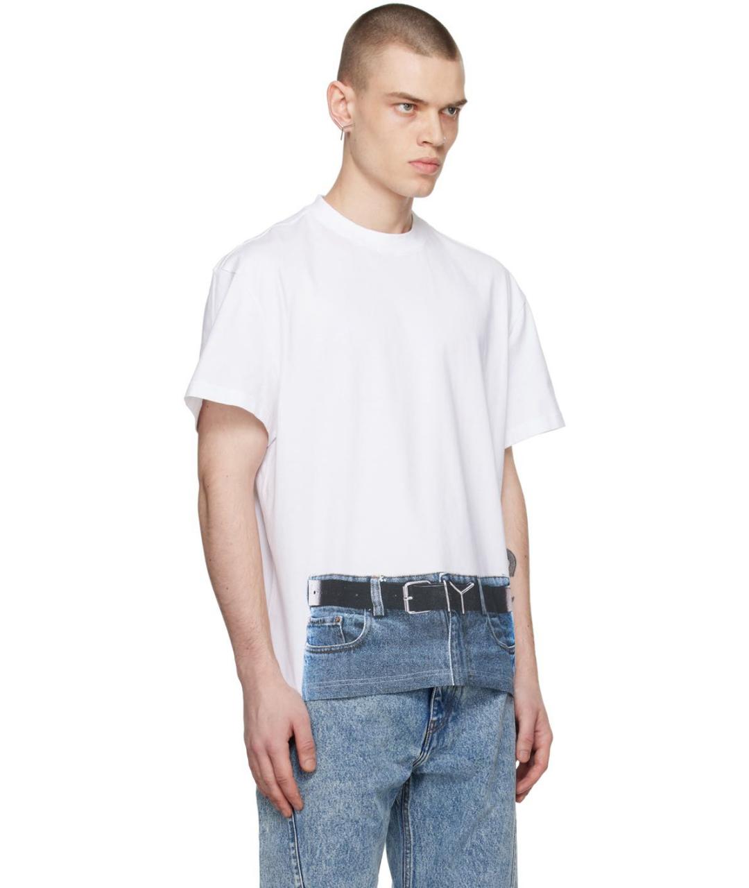 JEAN PAUL GAULTIER Белая хлопковая футболка, фото 4