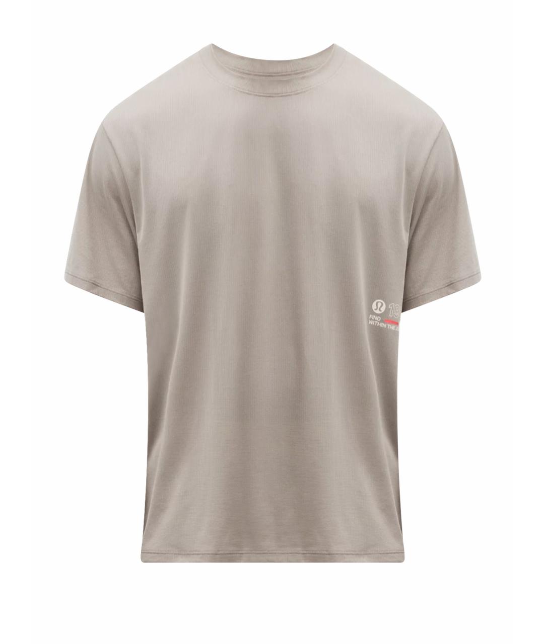 Lululemon Серая хлопковая футболка, фото 1