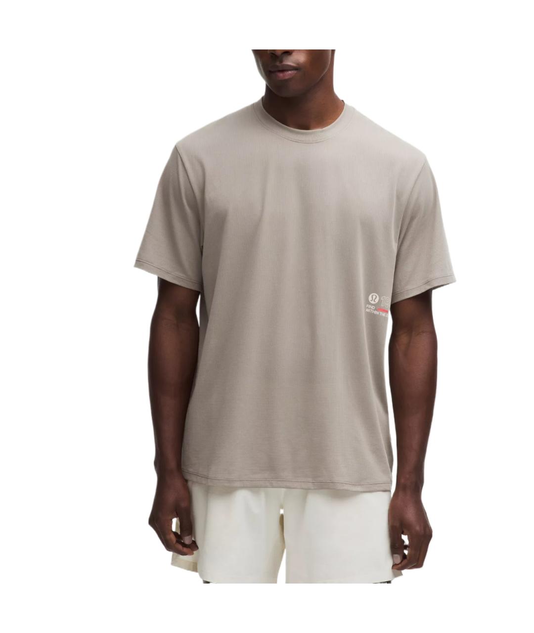 Lululemon Серая хлопковая футболка, фото 4