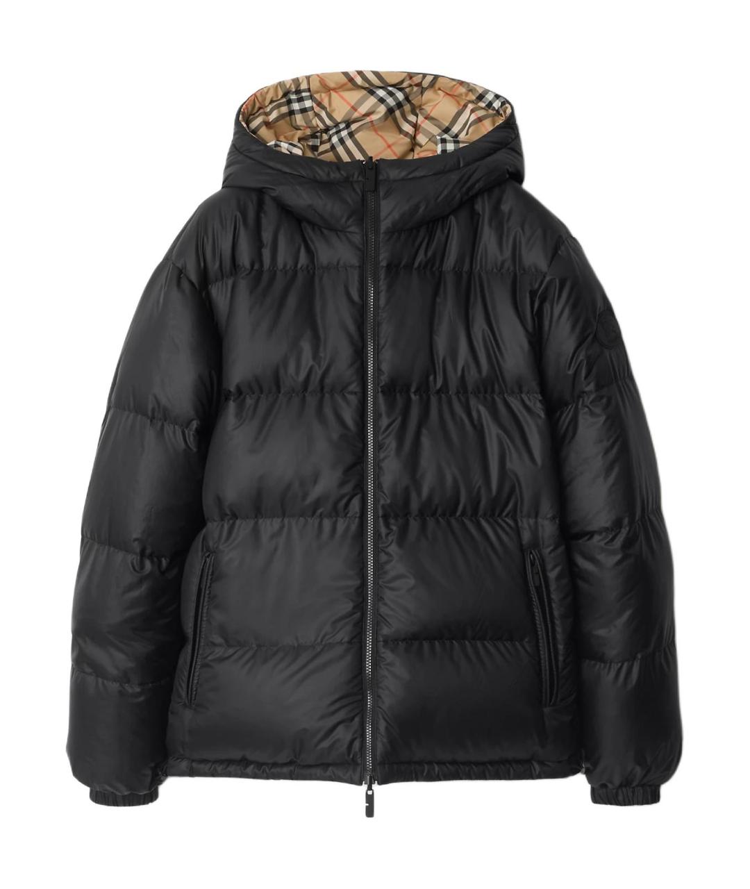 BURBERRY Черный пуховик, фото 1