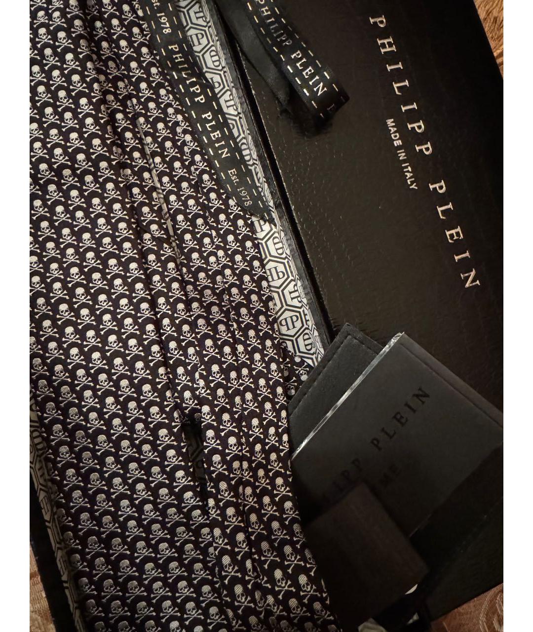 PHILIPP PLEIN Черный галстук, фото 4