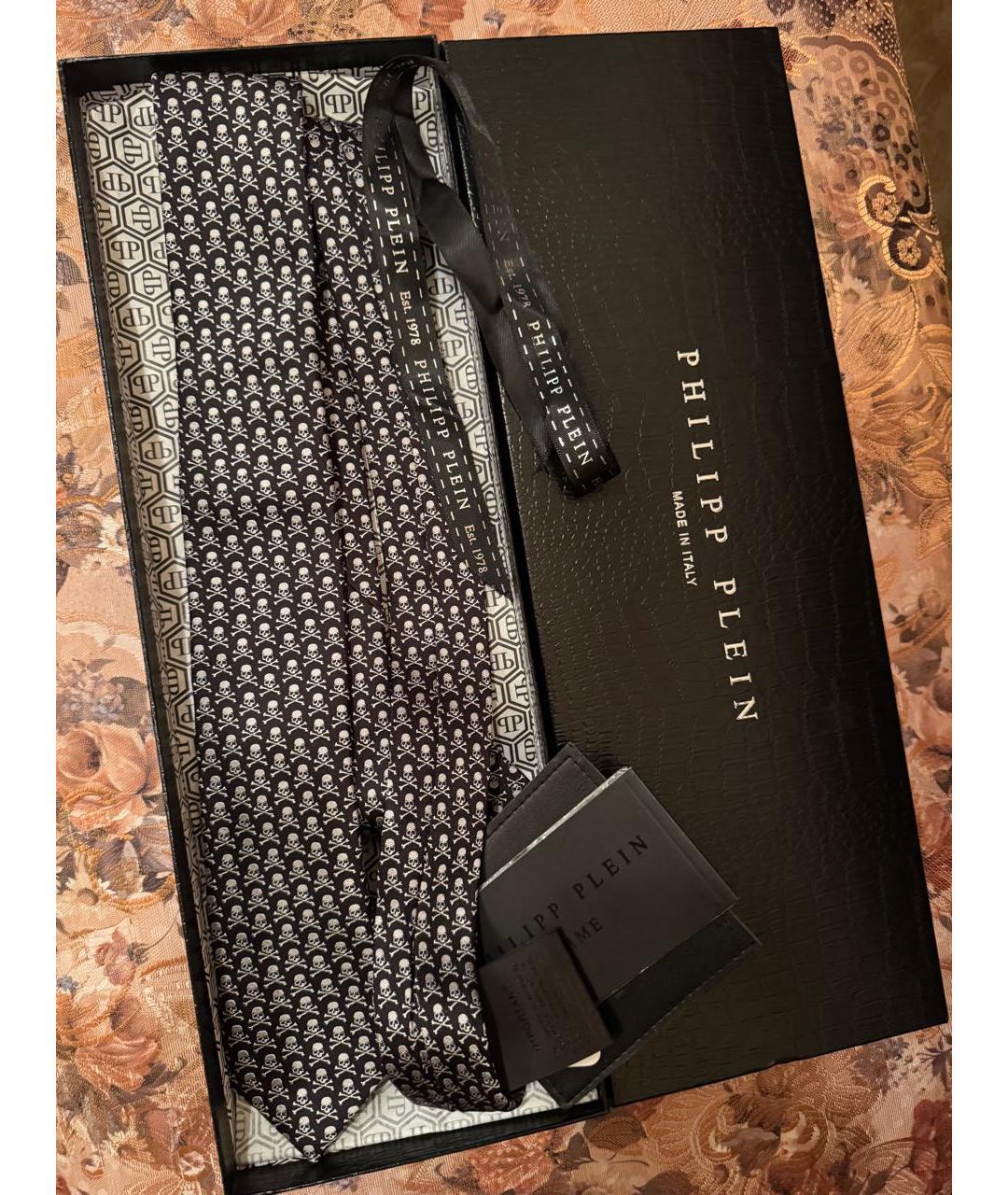 PHILIPP PLEIN Черный галстук, фото 2