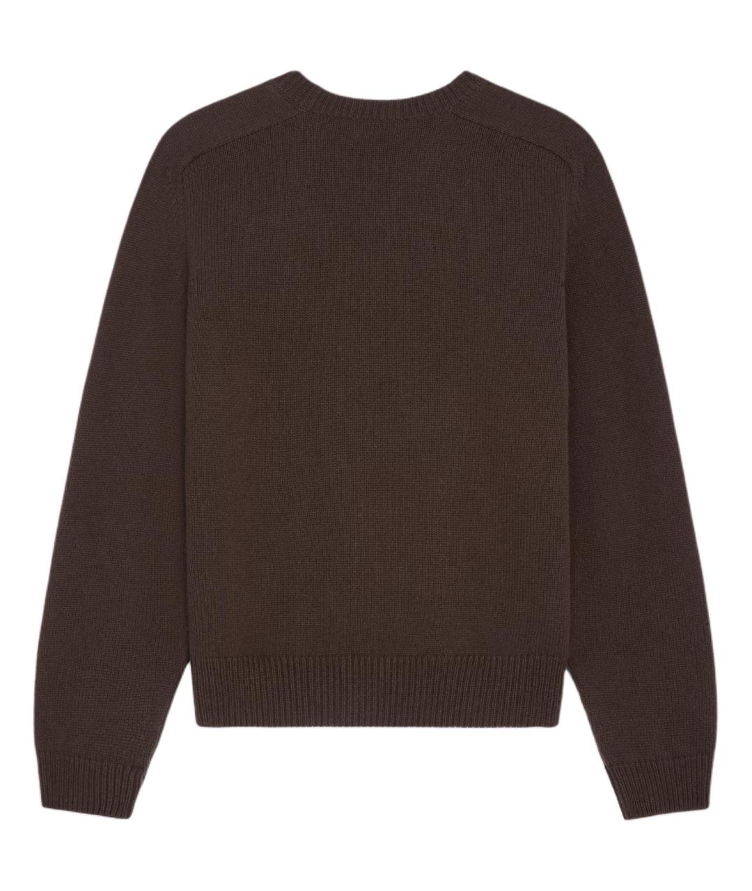 CELINE Коричневый шерстяной джемпер / свитер, фото 2