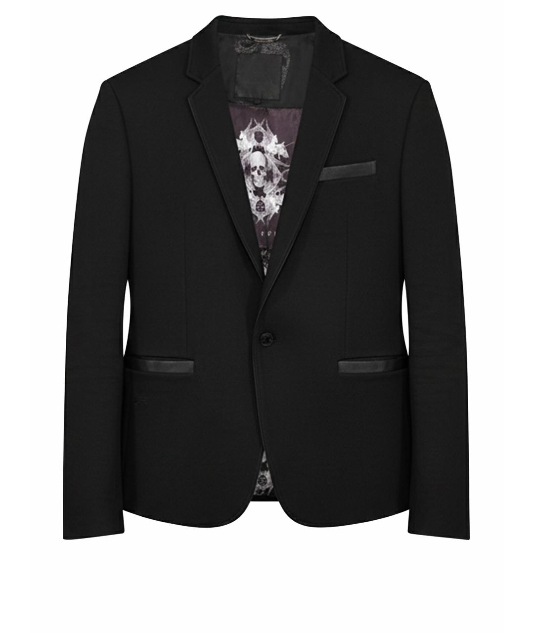 PHILIPP PLEIN Черный кашемировый пиджак, фото 1