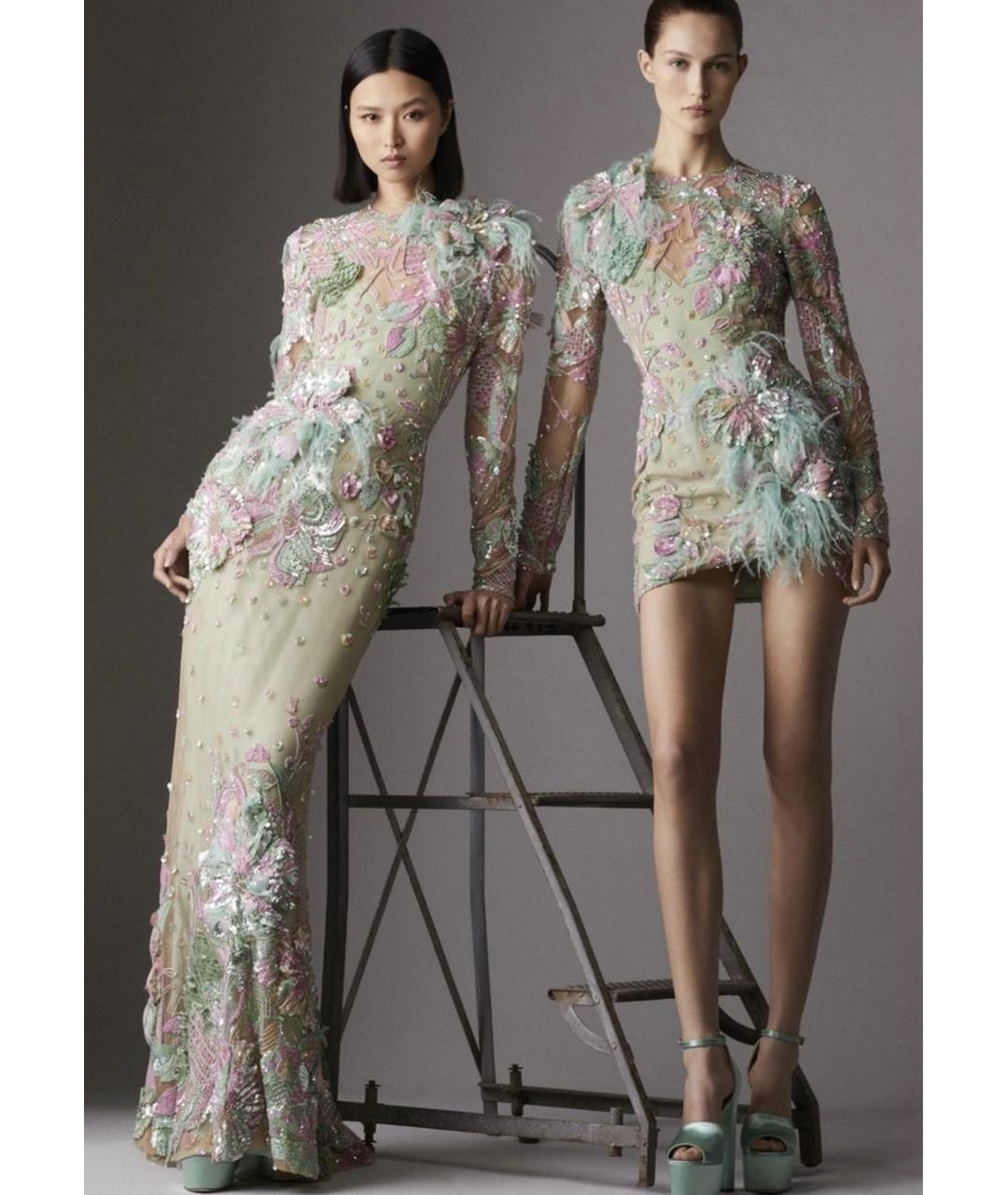 ELIE SAAB Мульти шелковое вечернее платье, фото 5