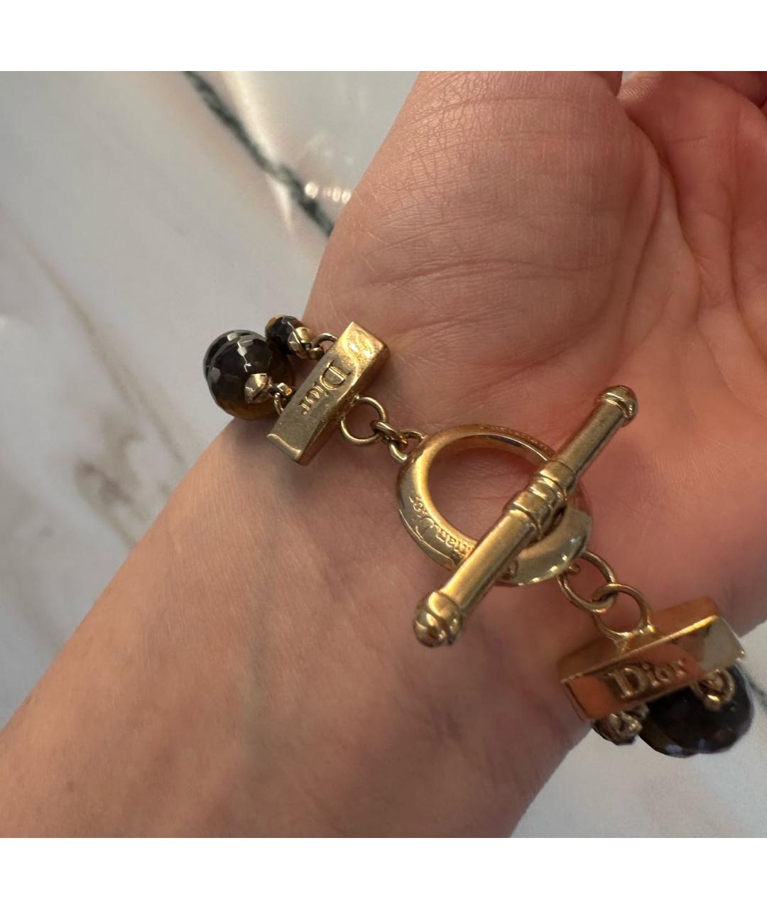 CHRISTIAN DIOR Коричневый браслет, фото 2