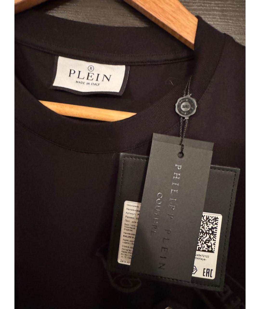 PHILIPP PLEIN Черная хлопковая футболка, фото 2