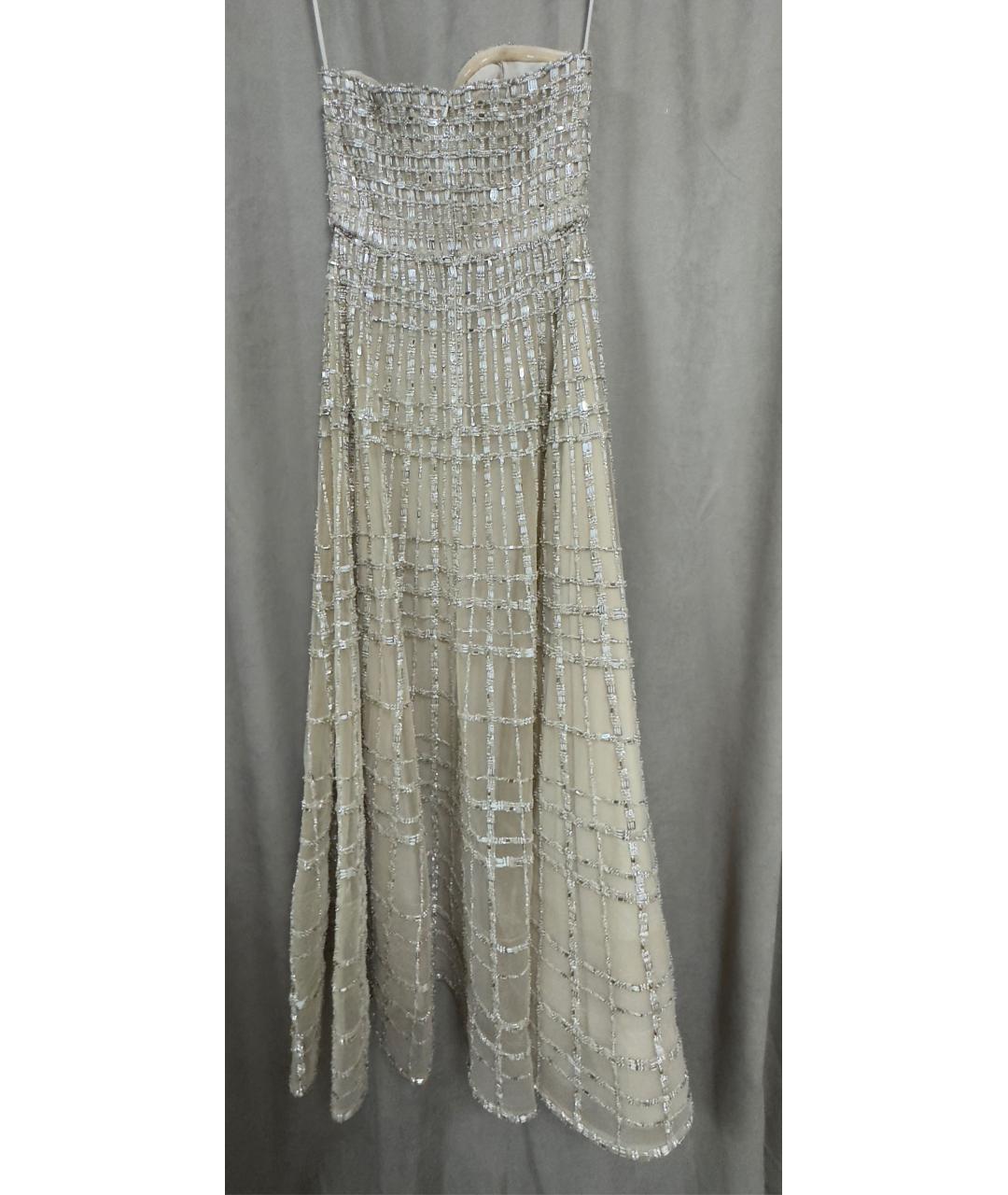 ELIE SAAB Бежевое шелковое вечернее платье, фото 2