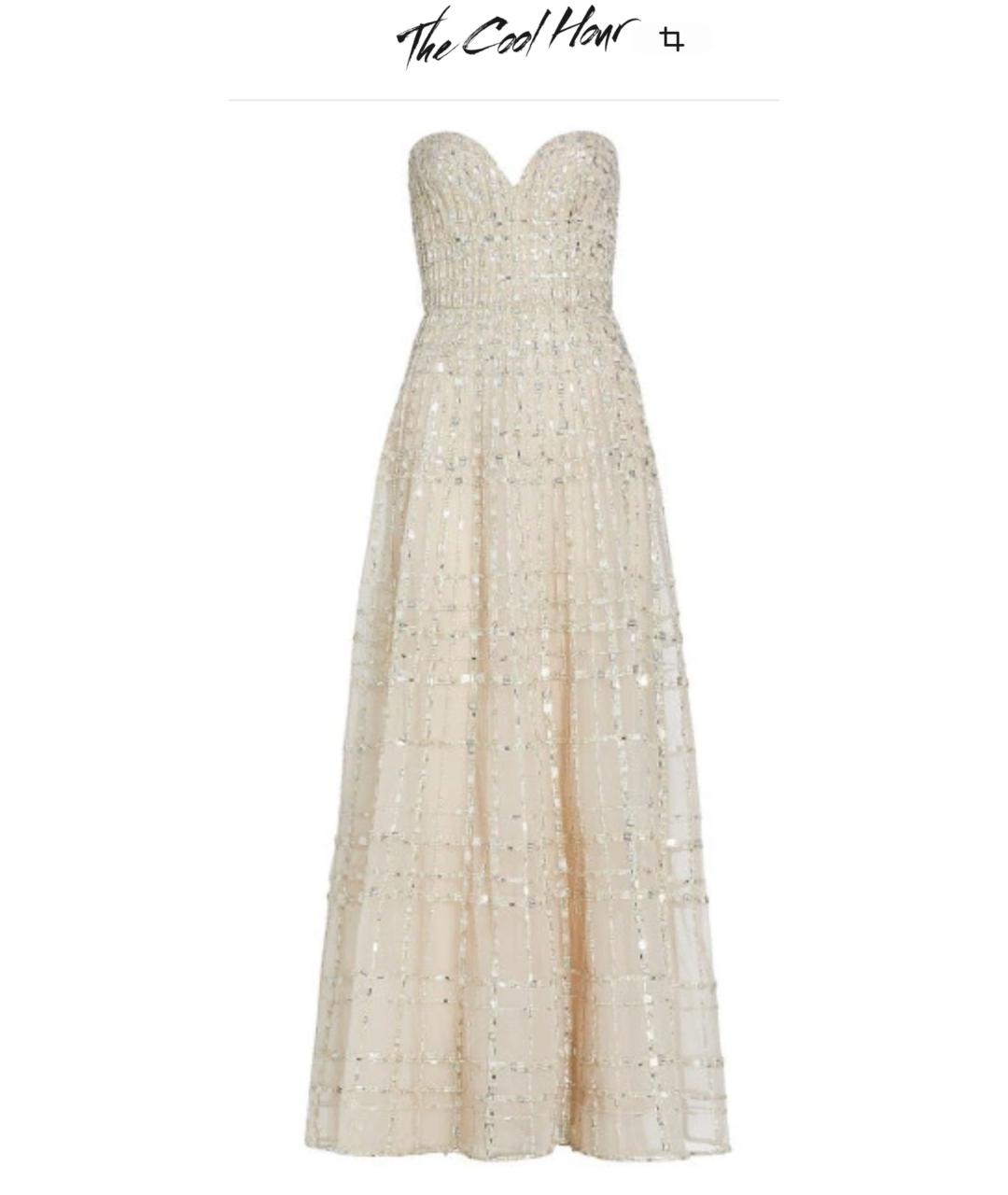 ELIE SAAB Бежевое шелковое вечернее платье, фото 4