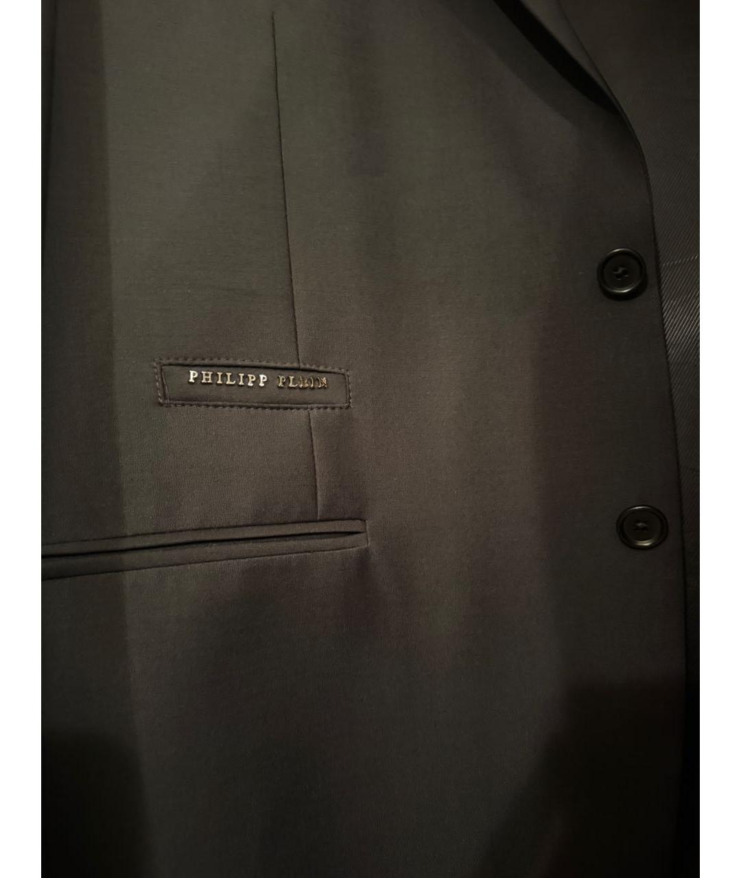 PHILIPP PLEIN Черный вискозный пиджак, фото 3