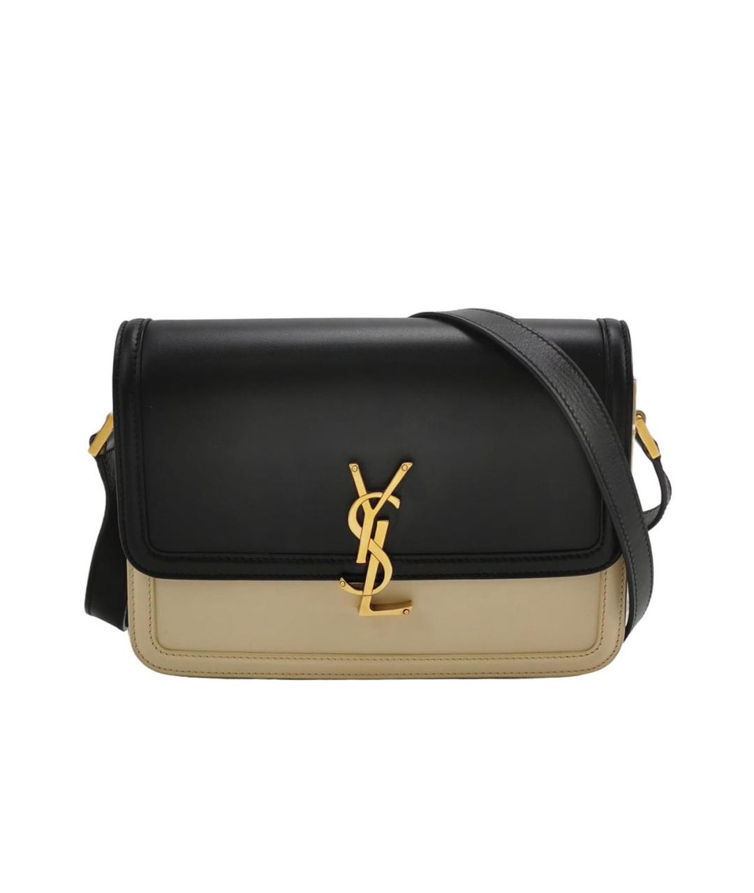 SAINT LAURENT Коричневая кожаная сумка через плечо, фото 1