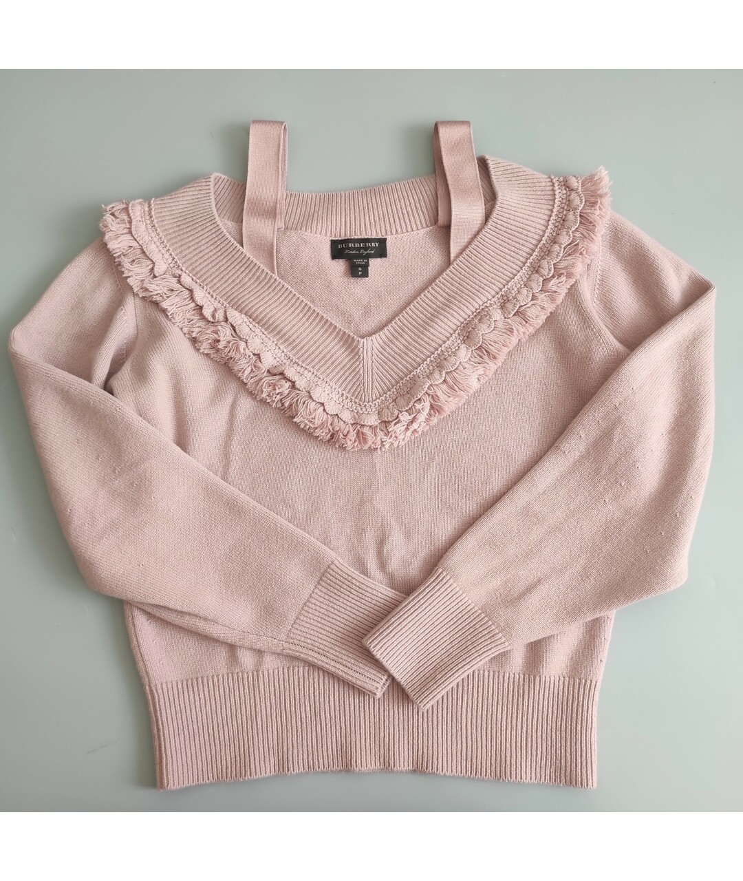 BURBERRY Розовый кашемировый джемпер / свитер, фото 2