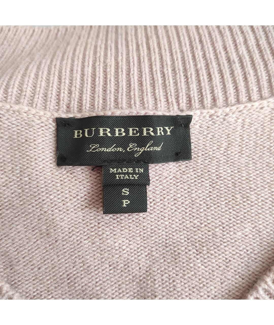 BURBERRY Розовый кашемировый джемпер / свитер, фото 6